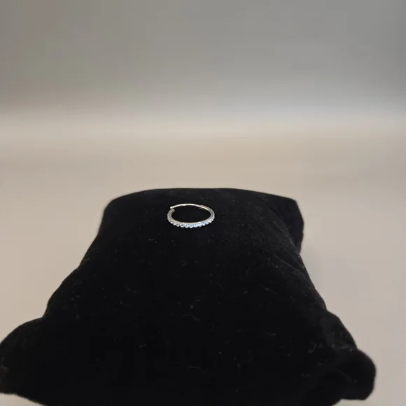 Nose Ring with Silver Accents Surgical Steel. - Picture 2 of 4